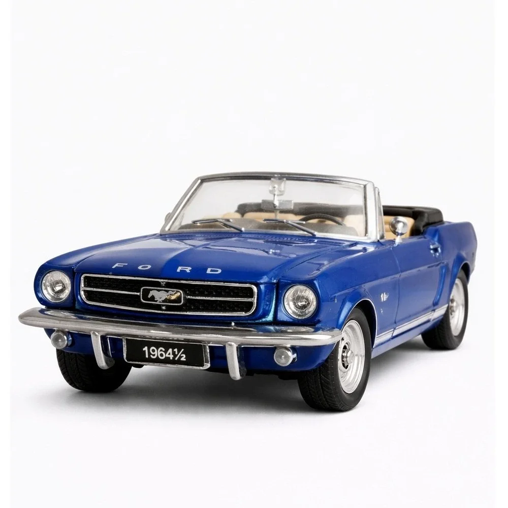 Sun Star Ford‎ Mustang Convertible Blue 1/24 Diecast Model SS 7711 Opening Hood